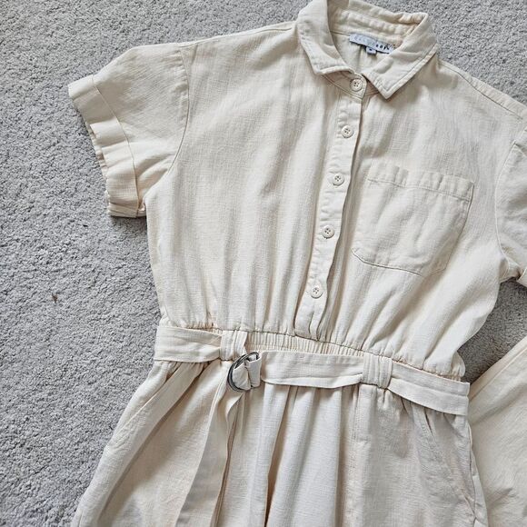 Baltic Born | Newport Utility Cargo Cream Jumpsuit, Womens Medium - Picture 3 of 9